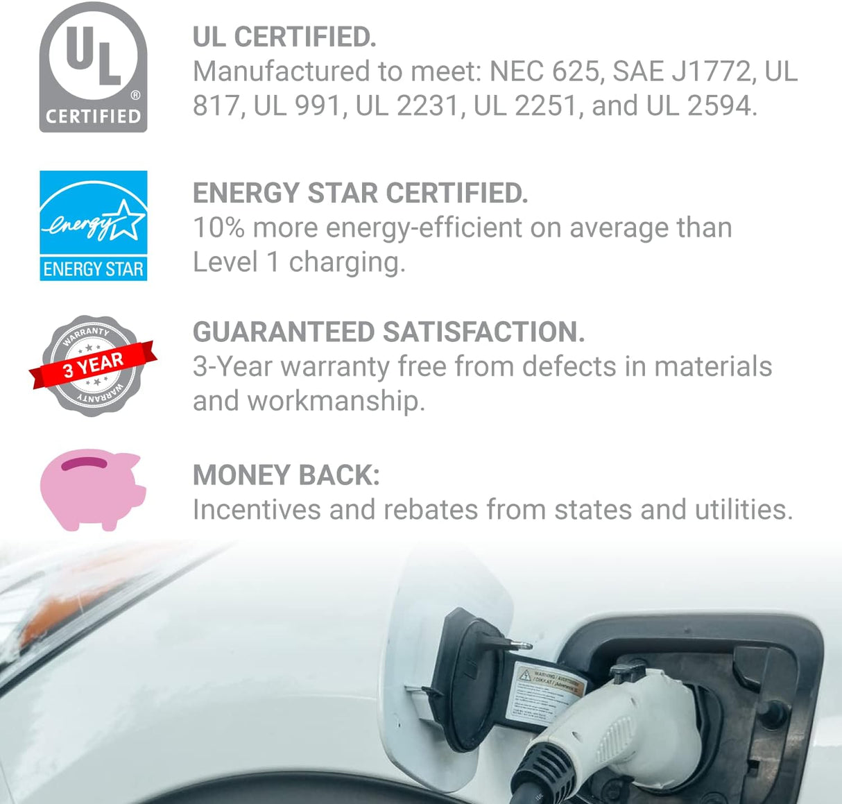 Classic EV Charger 48A J1772 | Hardwired